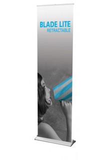 23.5” wide single-sided banner stand Blade Lite 600
