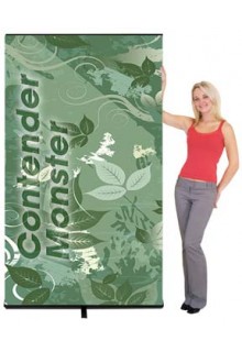 47.5” wide Contender Monster banner stand with padded bag 