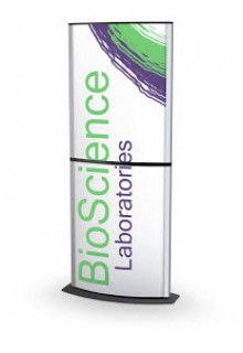 Convex 2-tier Sign Stand: VX2