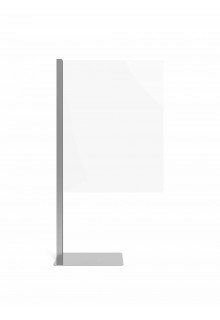 Floor standing sneeze shield with clear acrylic panel