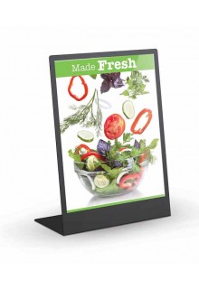 TableTop Sign Holders - 8.5"w x 11"h Acrylic Pockets with Metal Backs