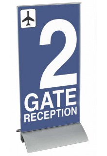 8.5x11 desktop sign holder base with acrylic folded pocket