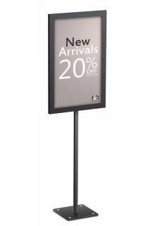 8-1/2" X 11" tabletop sign holder with stem and base