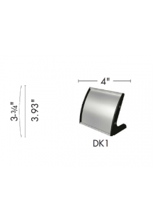 TableTop Sign Holders - Vertical Curved Desk Frame 4"w x 3-3/4" h