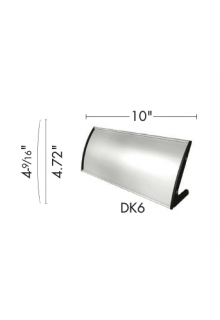 TableTop Sign Holders - Vertical Curved Desk Frame 10"w x 4-9/16"h