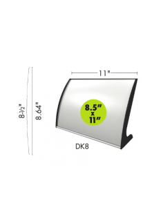 TableTop Sign Holders - Vertical Curved Desk Frame 11"w x 8-1/2"h