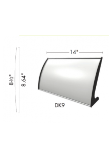TableTop Sign Holders - Vertical Curved Desk Frame 14"w x 8-1/2"h