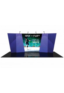Tension Fabric Displays - Flip 20'x10' Single Sided Exhibit Kit 04
