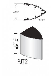 Wayfinding Signs - Triangular Projecting Frames (Curved): PJT2