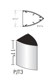 Wayfinding Signs - Triangular Projecting Frames (Curved): PJT3