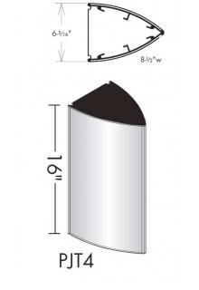 Wayfinding Signs - Triangular Projecting Frames (Curved): PJT4